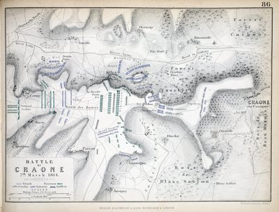 Map of the Battle of Craone by Alexander Keith Johnston